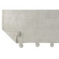 Plaid avec pompons en polyester gris clair 176x128cm Plaid avec pompons en polyester gris clair 176x128cm