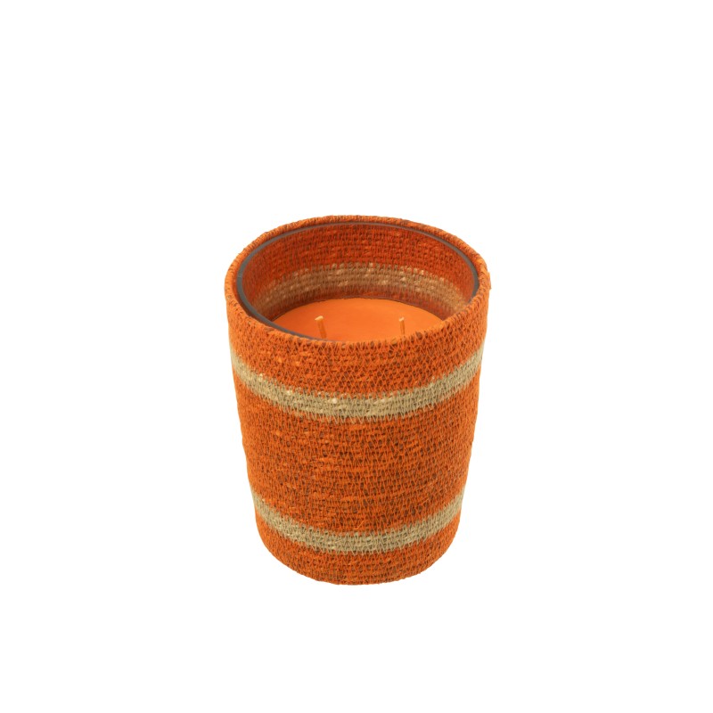Candela profumata in vetro arancione 55h - 12.5x12.5x15.5 cm
