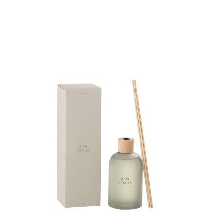 Diffusore di essenze «Musc Obscur» 250ml in vetro 7.5x7.5x27.5 cm