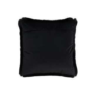 Coussin carré en polyester noir 42x42cm