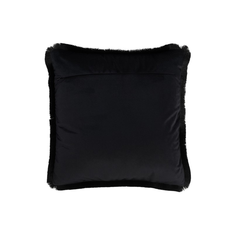 Coussin carré en polyester noir 42x42cm Coussin carré en polyester noir 42x42cm