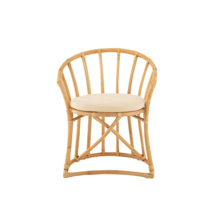 Chaise coussin en rotin naturel 60x61x70 cm