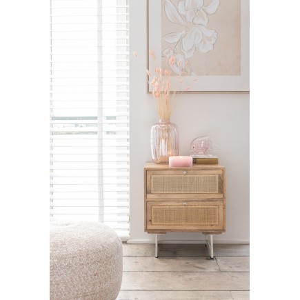 Bouquet de queue de lièvre séché en bois rose 15x3x82 cm