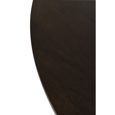 Mesa redonda de madera negra 110x110x76cm