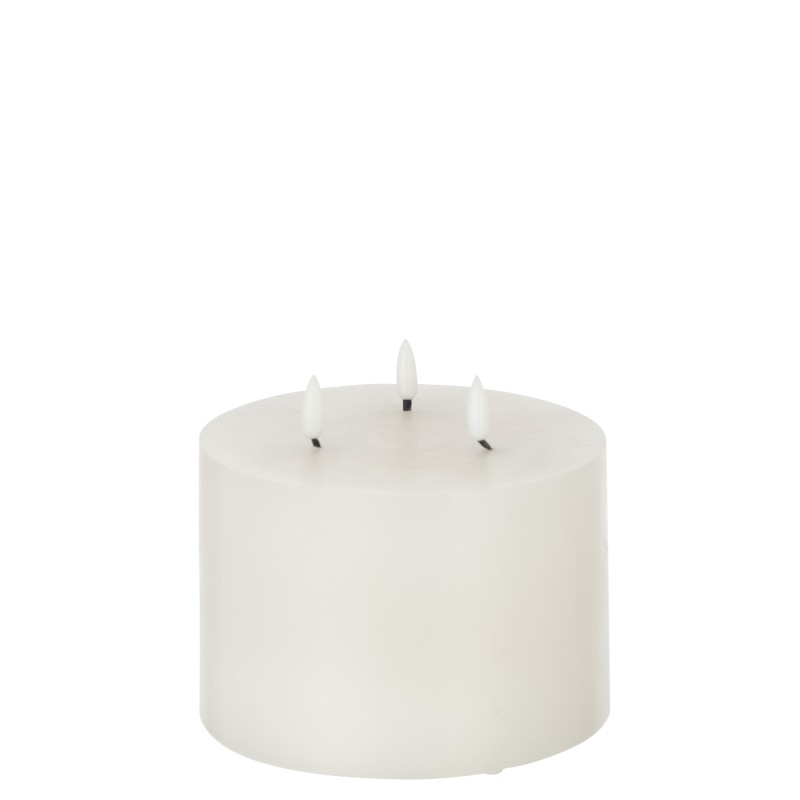 Bougie led 3 lumières blanc 15x15x14cm Bougie led 3 lumières blanc 15x15x14cm