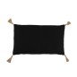 Coussin rectangle en coton noir 50x30cm - Coussin d'extérieur Coussin rectangle en coton noir 50x30cm - Coussin d'extérieur