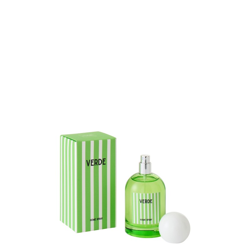 Spray d’ambiance « Lierre de printemps et Neroli » dans verre vert 6x6x12.5 cm Spray d’ambiance « Lierre de printemps et Neroli » dans verre vert 6x6x12.5 cm