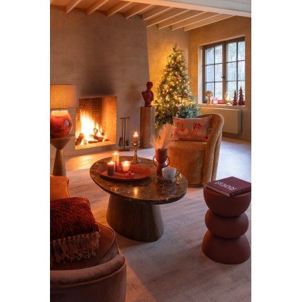 Cuscino con frange in viscosa lucida 45x45x12 cm