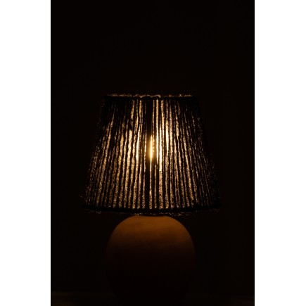 Lampe led en bois noir 16.5x16.5x23 cm