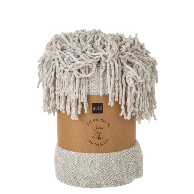 Couverture en polyester beige 130x170 cm