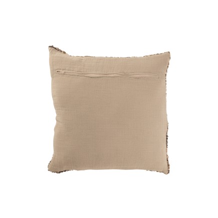 Cuscino quadrato in poliestere marrone 45x45x12 cm