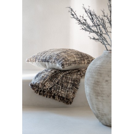 Plaid in poliestere marrone 180x130cm
