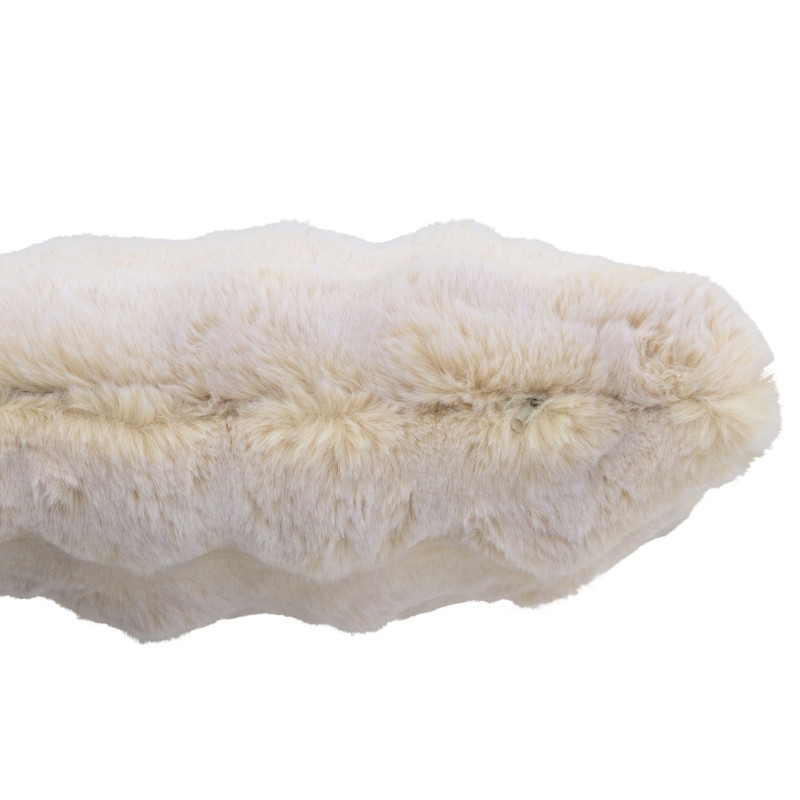 Cuscino quadrato in poliestere beige 45x45x18 cm Cuscino quadrato in poliestere beige 45x45x18 cm