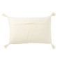 Coussin rectangulaire avec floche en coton beige 60x40x12 cm Coussin rectangulaire avec floche en coton beige 60x40x12 cm
