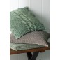 Cuscino quadrato in cotone verde 50x50x12 cm Cuscino quadrato in cotone verde 50x50x12 cm