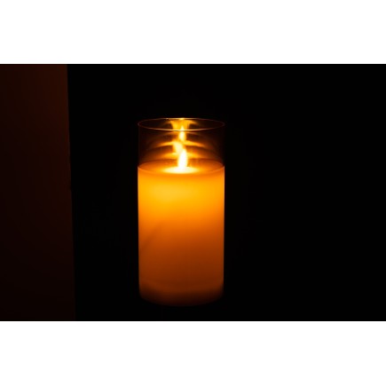 Lampe led en verre or 10x10x20 cm