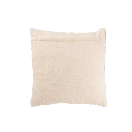Cuscino quadrato con righe in cotone beige 45x45x12 cm