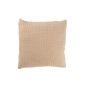 Cuscino quadrato con righe in cotone beige 45x45x12 cm Cuscino quadrato con righe in cotone beige 45x45x12 cm