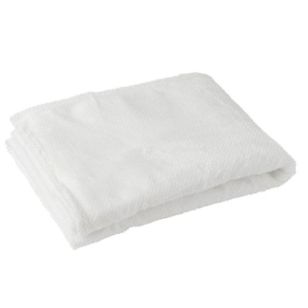 Plaid en polyester blanc 170x130cm