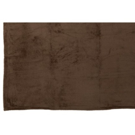 Plaid en polyester brun et 170x130 cm