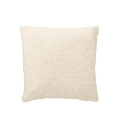 Coussin en polyester blanc 45x15x45 cm