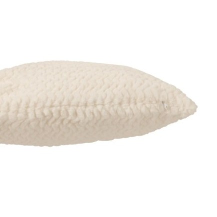 Coussin en polyester blanc 45x15x45 cm