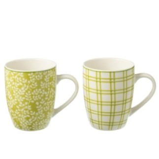 Mugs en céramique verte 8,2x5,4x10,4 cm