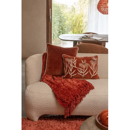 Couverture en polyester rouille 130x170 cm