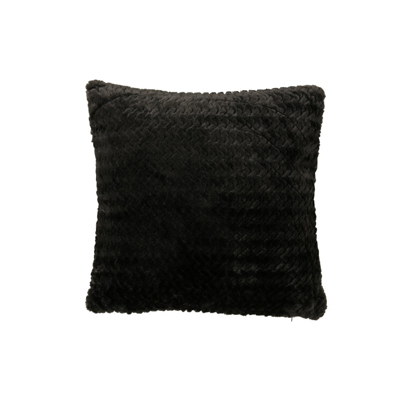 Coussin en polyester noir 45x15x45 cm Coussin en polyester noir 45x15x45 cm