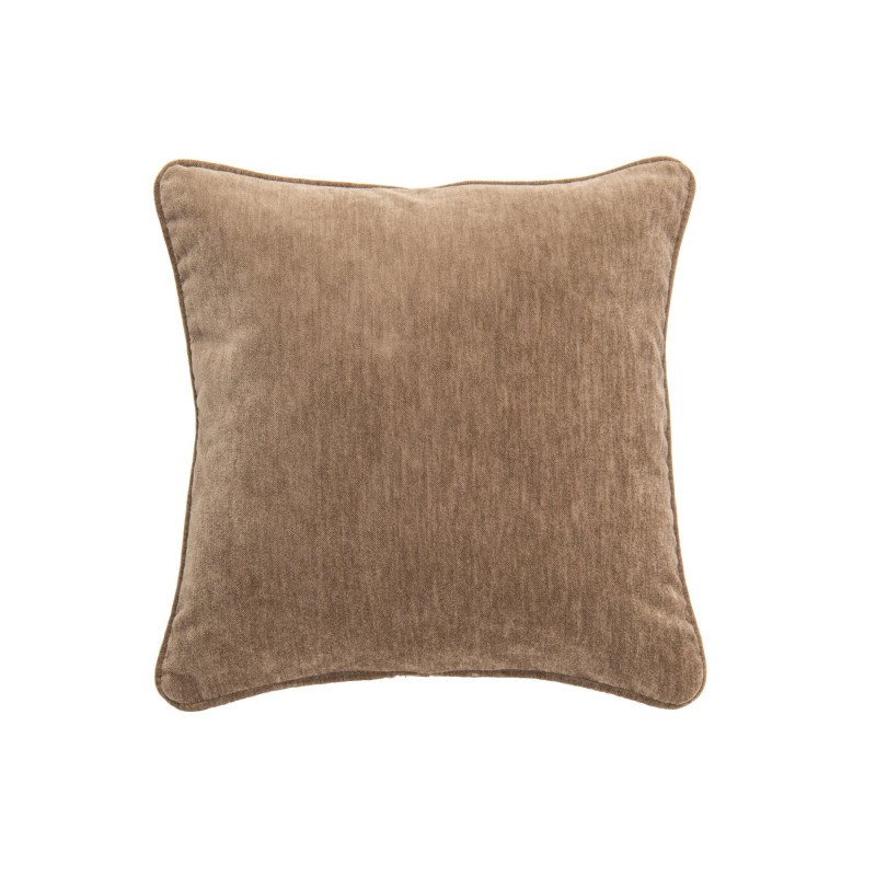Coussin en polyester taupe 50x50x10 cm Coussin en polyester taupe 50x50x10 cm