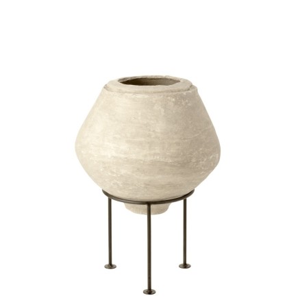 Pot sur pied en Papier mâché Blanc 53x53x55cm
