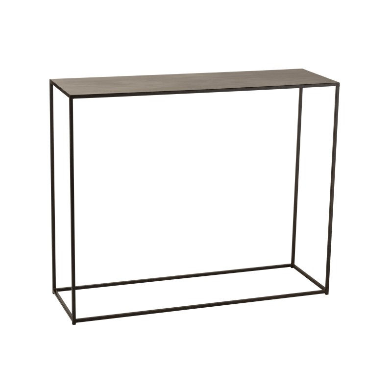 Console retangular em metal preto 110x35x90cm Console retangular em metal preto 110x35x90cm