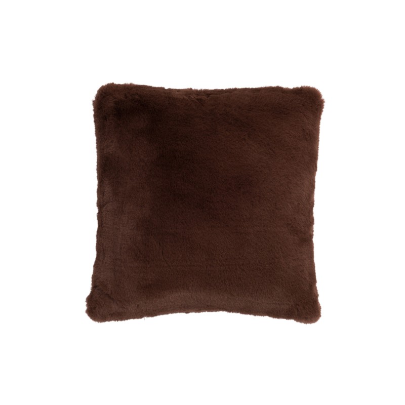 Coussin carré en polyester marron 44x41cm Coussin carré en polyester marron 44x41cm