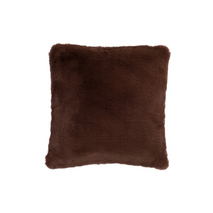 Coussin carré en polyester marron 44x41cm