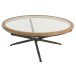 Table ronde en métal marron 100x100x40 cm Table ronde en métal marron 100x100x40 cm