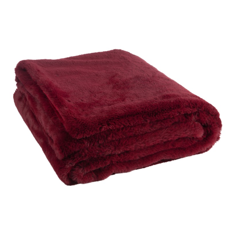 Plaid en polyester rouge 180x130 cm Plaid en polyester rouge 180x130 cm