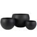 Set de 3 Cache-pots rond en argile noir D55cm-41cm-31cm Set de 3 Cache-pots rond en argile noir D55cm-41cm-31cm