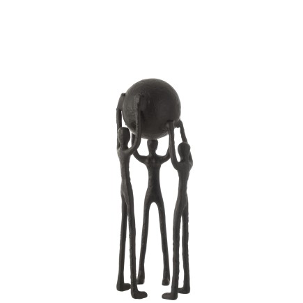 Objet déco en aluminium noir 16.5x19x46.5 cm