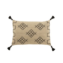 Coussin rectangulaire en Textile gris 59x37,5x13,5cm