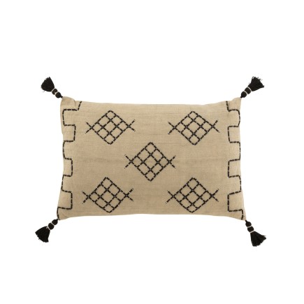 Cuscino rettangolare in tessuto grigio 59x37,5x13,5 cm
