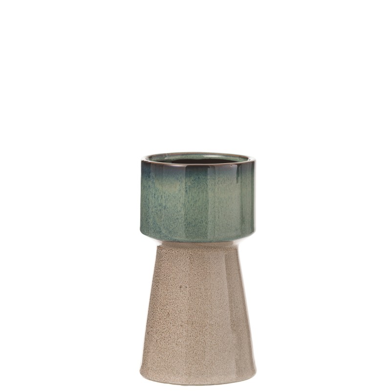 Cache-pot en céramique vert 11.5x11.5x21.5 cm Cache-pot en céramique vert 11.5x11.5x21.5 cm