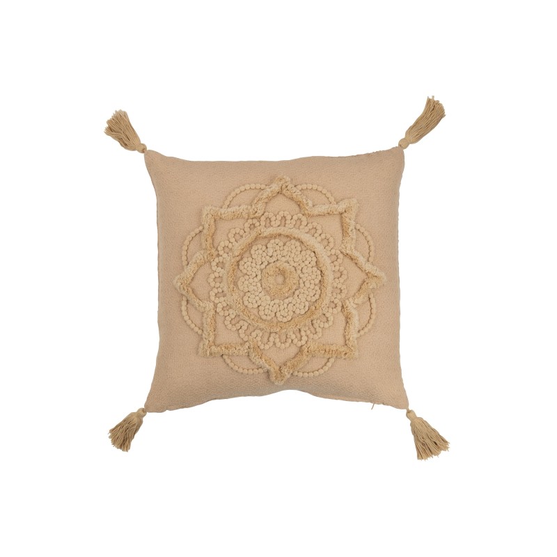 Coussin carré en polyester beige 43x43cm - Coussin d'extérieur Coussin carré en polyester beige 43x43cm - Coussin d'extérieur