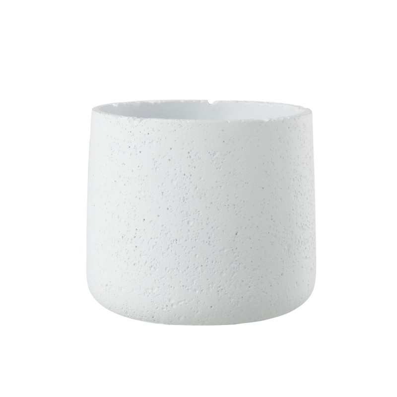 Cache-pot en céramique blanc 19x19x17 cm Cache-pot en céramique blanc 19x19x17 cm
