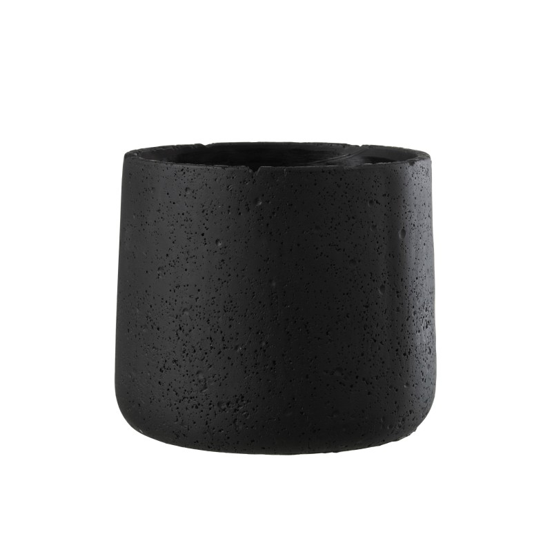 Cache-pot en céramique noir 19x19x17 cm