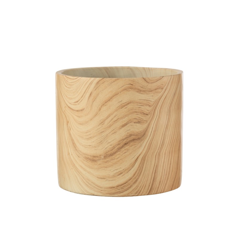 Cache-pot en céramique naturel 18x18x17 cm