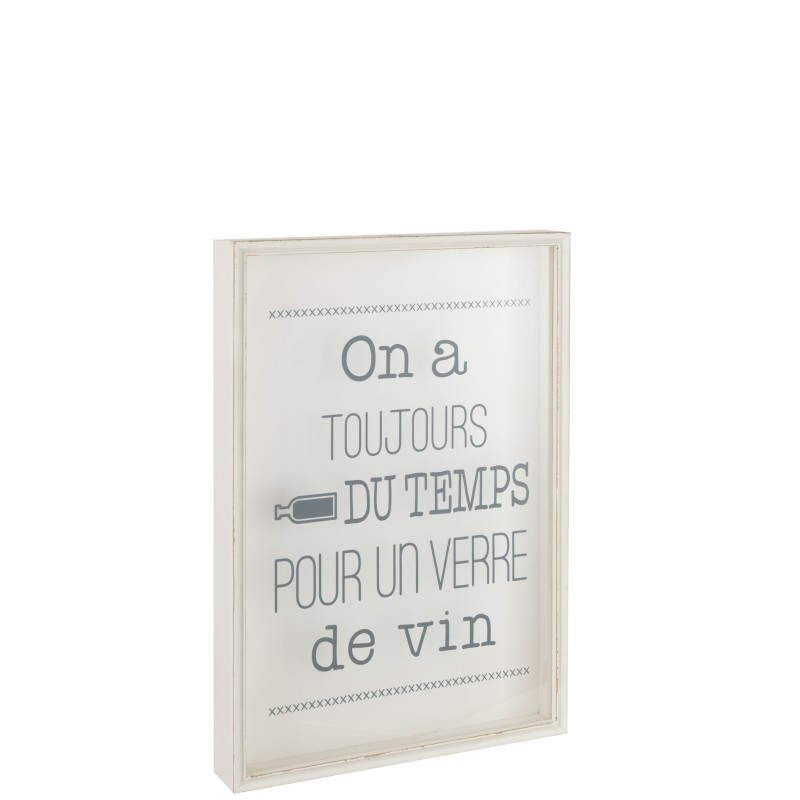 Cadre pour bouchons liège en bois beige 47x7x65cm Cadre pour bouchons liège en bois beige 47x7x65cm