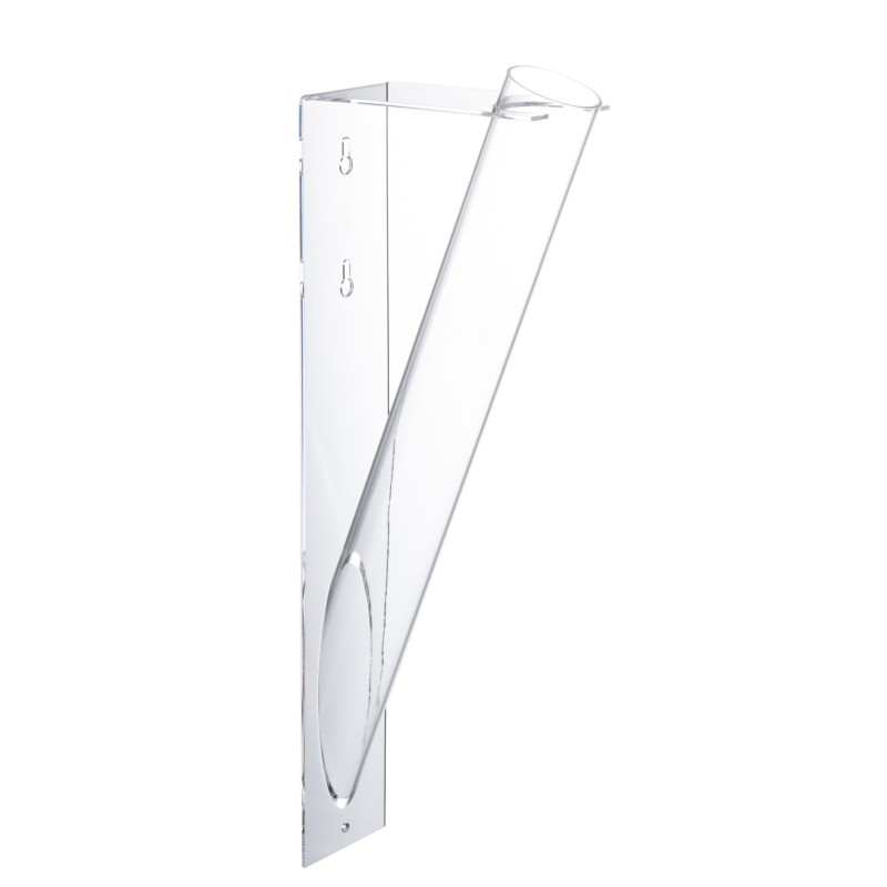 Tube pour fleur en plastique transparent 41.5x7.5x14 cm Tube pour fleur en plastique transparent 41.5x7.5x14 cm