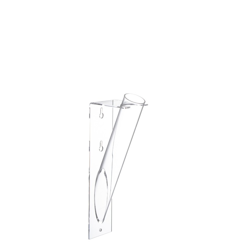 Tubo para flores de plástico transparente de 26x6.5x9.5 cm Tubo para flores de plástico transparente de 26x6.5x9.5 cm