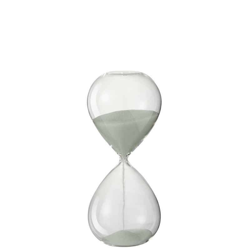 Sablier en verre sable blanc 24cm Sablier en verre sable blanc 24cm