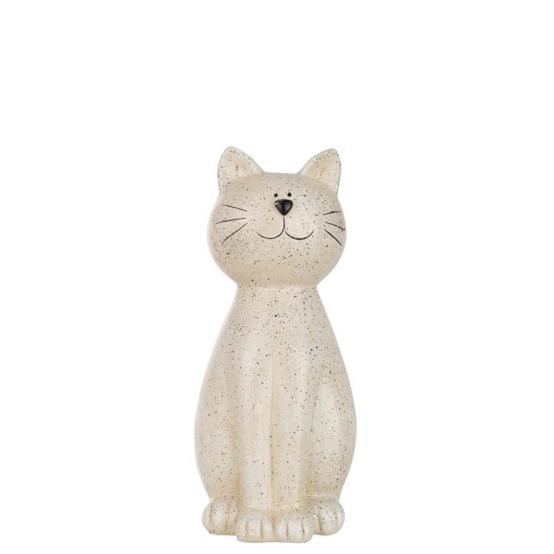 Chat en résine beige 17x14x32.5 cm Chat en résine beige 17x14x32.5 cm